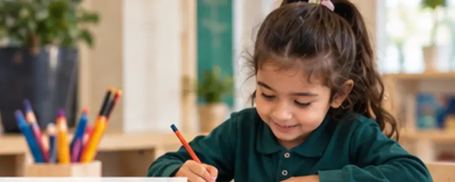 Children painting and making at an art table